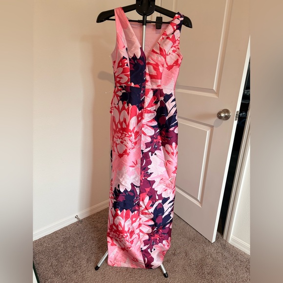 New Kay Unger Vibrant Floral Sleeveless Maxi Dress - Picture 4 of 9